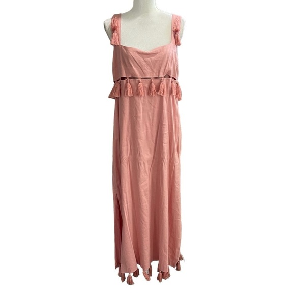Elegant Pink Sleeveless Dress - Picture 7 of 13